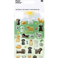 Stickers en gel motifs chiens