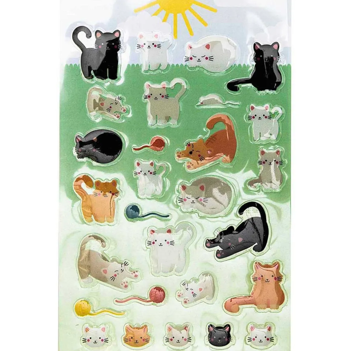 Stickers en gel motifs chats