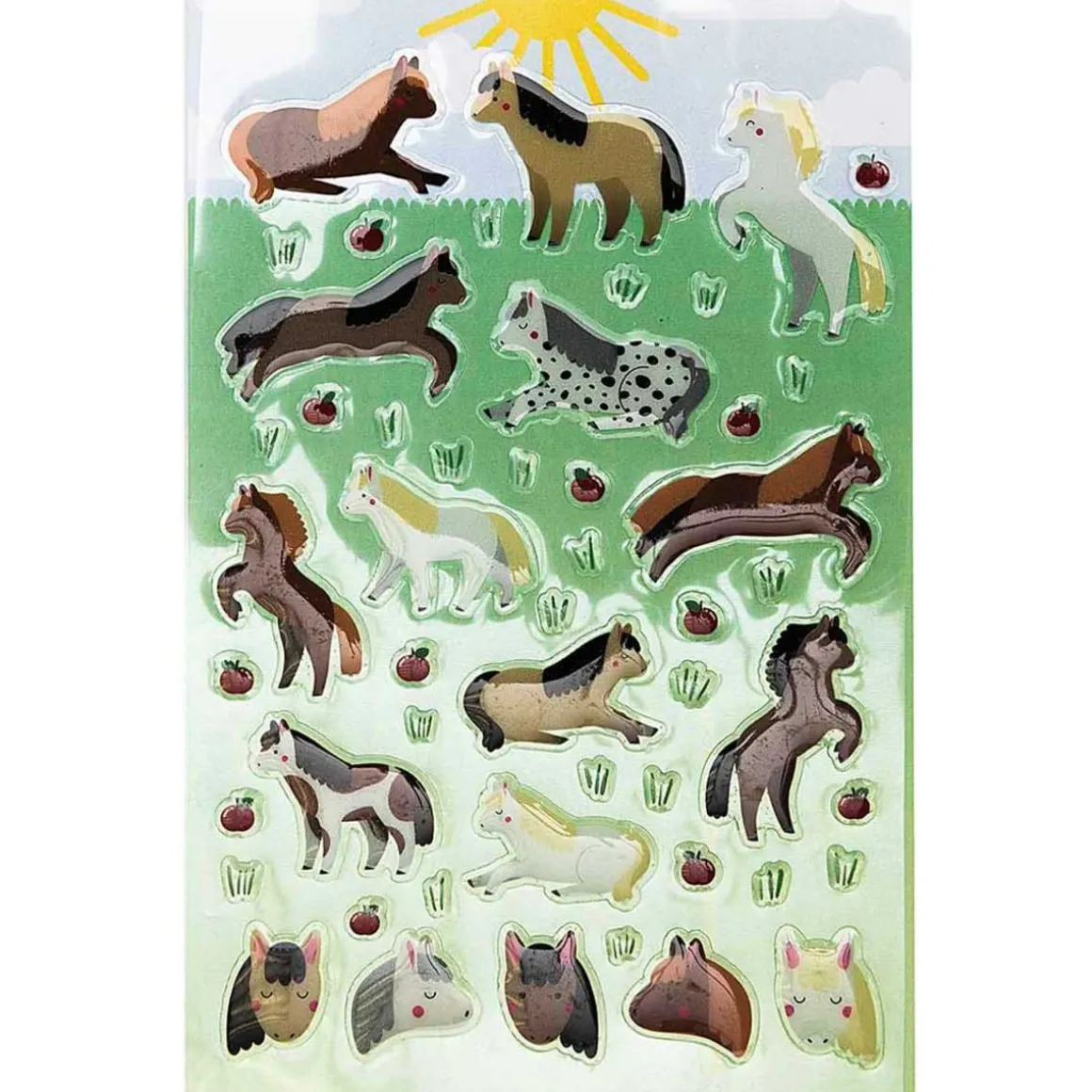 Stickers en gel motifs chevaux