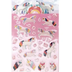 Stickers en gel motifs Licornes