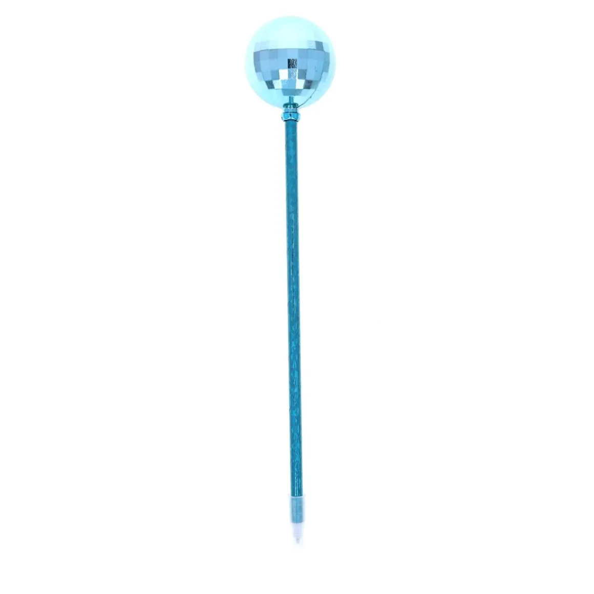 Stylo boule disco bleu
