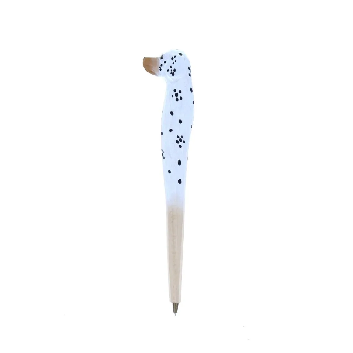 Stylo en bois sculpté chien