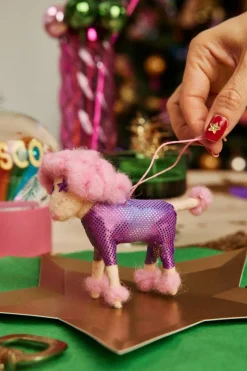 Suspension de Noël caniche disco