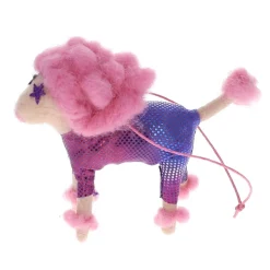 Suspension de Noël caniche disco
