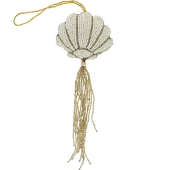 Suspension de Noël coquillage en perles