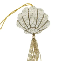 Suspension de Noël coquillage en perles
