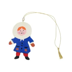 Suspension de Noël enfant bleu