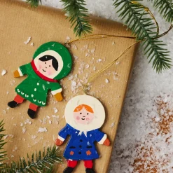 Suspension de Noël enfant vert