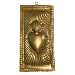 Suspension en laiton ex-voto rectangulaire