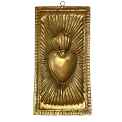 Suspension en laiton ex-voto rectangulaire