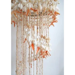 Suspension spirale en véritable coquillages