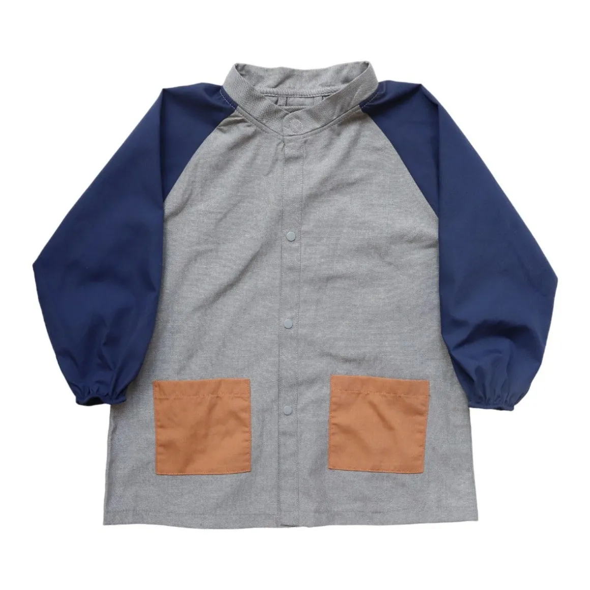 Tablier d'école enfant gris et bleu