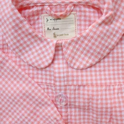 Tablier d'école enfant vichy rose