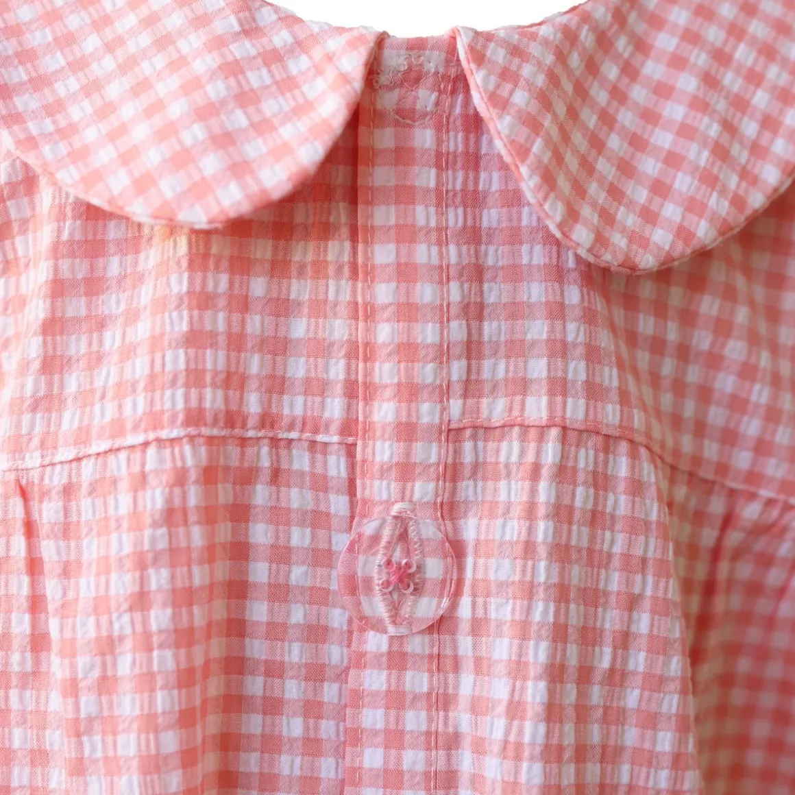 Tablier d'école enfant vichy rose