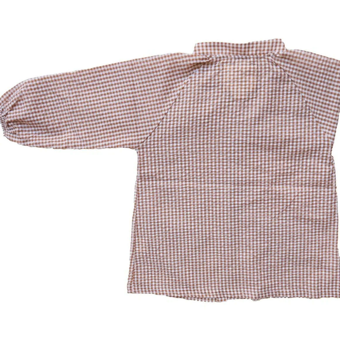 Tablier d'école enfant vichy marron
