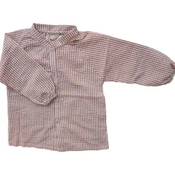 Tablier d'école enfant vichy marron