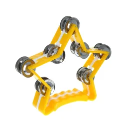 Tambourin cymbalettes étoile jaune