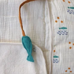 Tapis à langer écru poissons - Ma bonne étoile