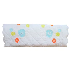 Tapis à langer nomade brodé - Aqua Flower