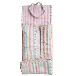 Tapis à langer nomade rayé multicolore - Miaou