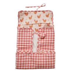 Tapis à langer nomade vichy - La petite poule rousse