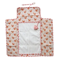 Tapis à langer nomade vichy - La petite poule rousse