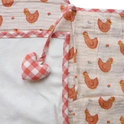 Tapis à langer nomade vichy - La petite poule rousse