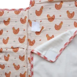 Tapis à langer nomade vichy - La petite poule rousse