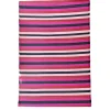 Tapis d'extérieur à rayures roses et noires -120x180