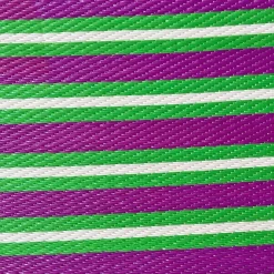 Tapis d'extérieur à rayures vertes et violettes 120x180