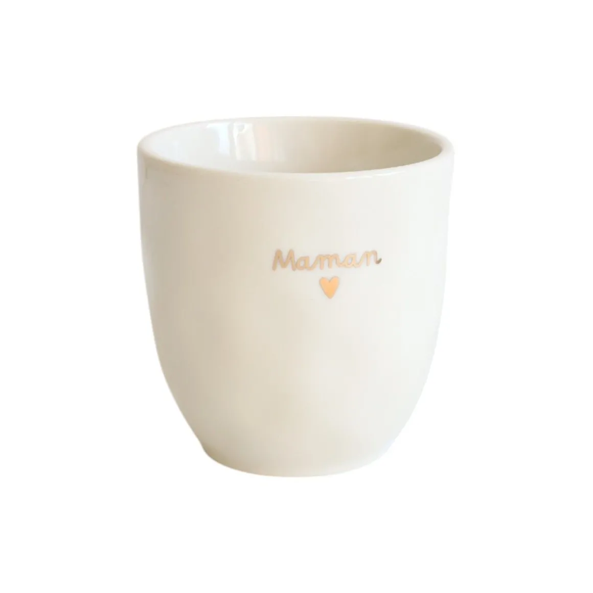 Tasse à café maman cœur doré