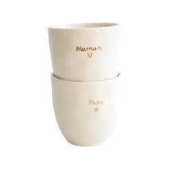 Tasse à café maman cœur doré