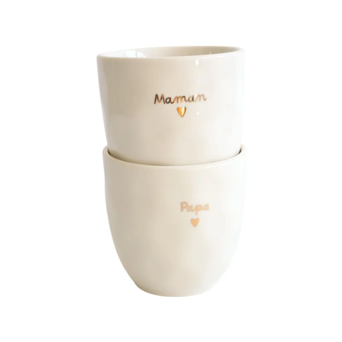 Tasse à café maman cœur doré