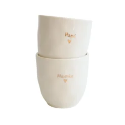 Tasse à café papi cœur doré