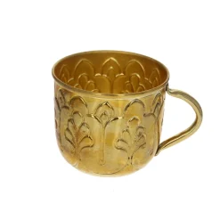 Tasse en laiton feuilles