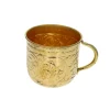 Tasse en laiton fleurs