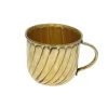 Tasse en laiton striée