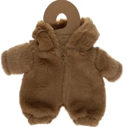 Tenue de poupée combinaison fausse fourrure marron - Chaton