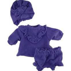 Tenue de poupée Rosie velours violet lavande
