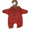 Tenue de poupée Simone cœurs terracotta
