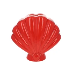 Tirelire en céramique coquillage rouge - Trouville