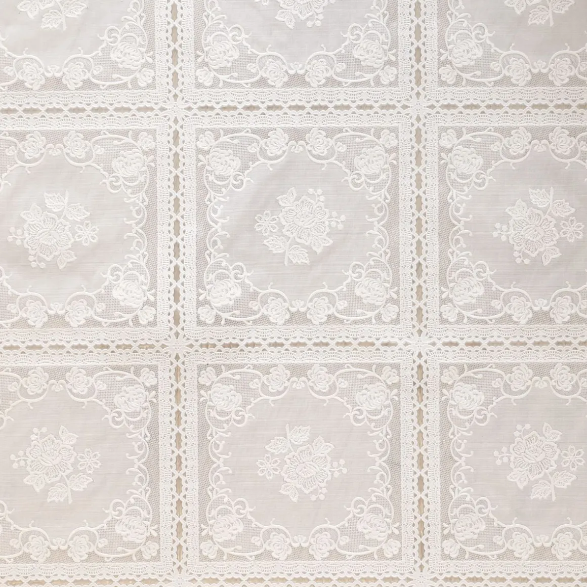 Toile Cirée dentelle écru