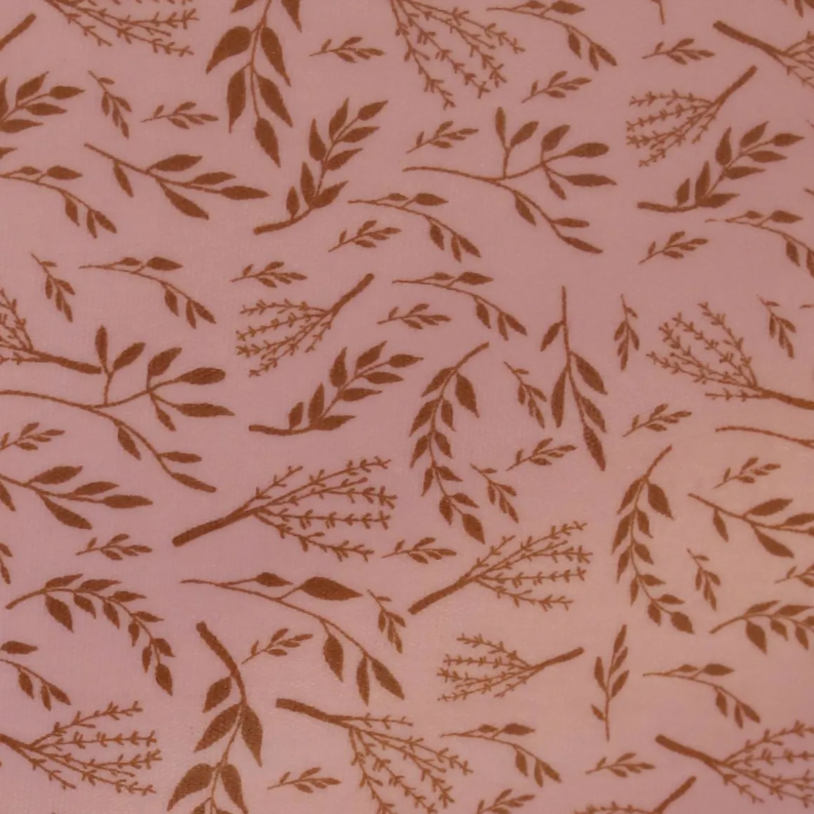 Toile cirée rose botanique