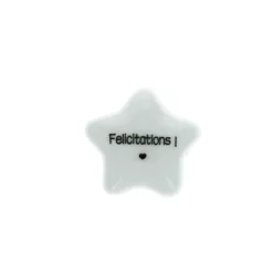 Étoile en céramique "Félicitations"