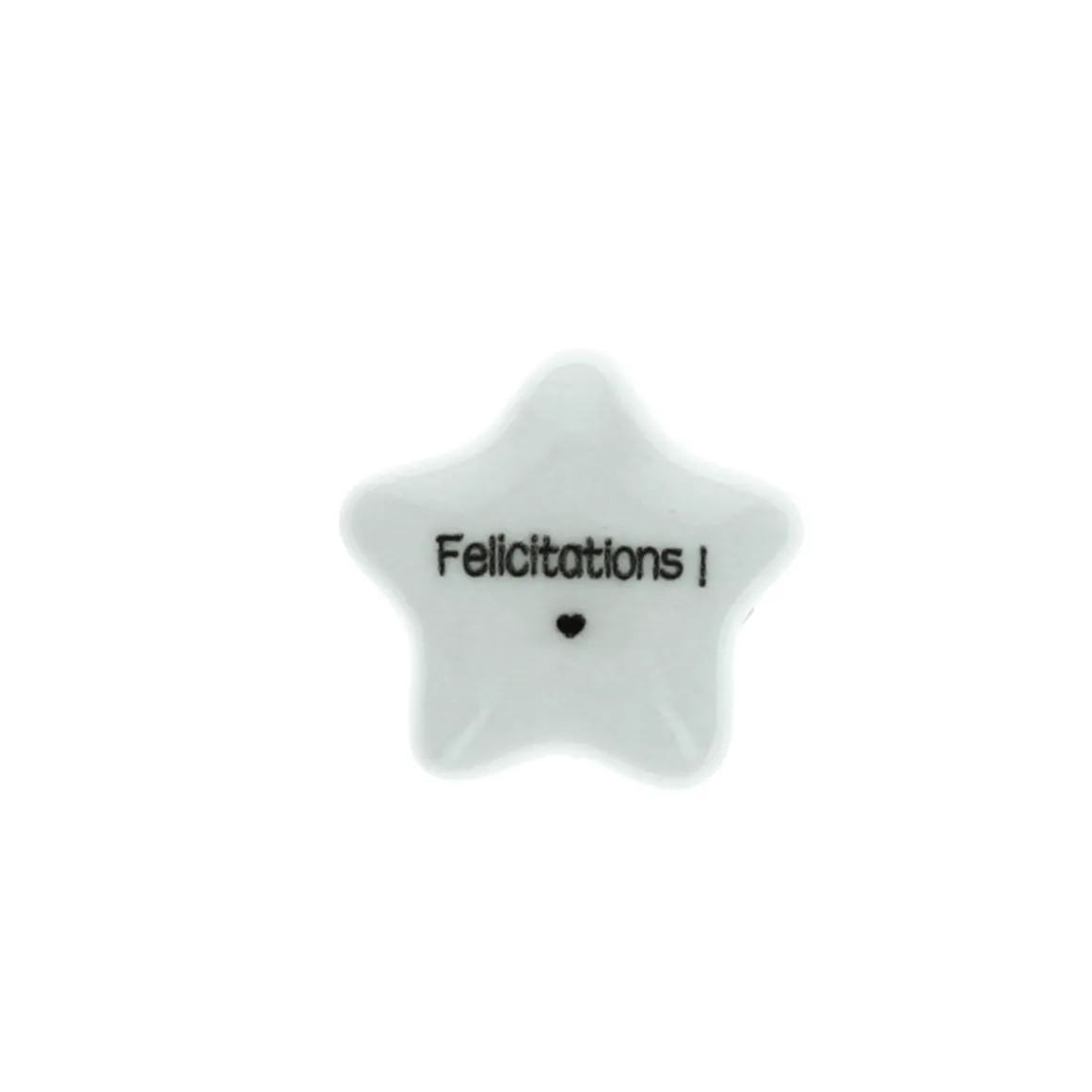 Étoile en céramique "Félicitations"