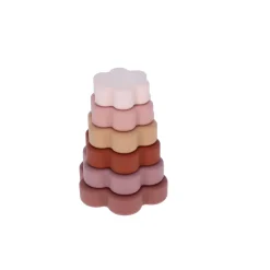 Tour empilable fleurs en silicone