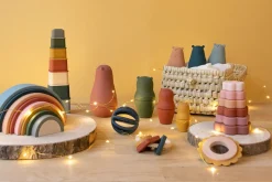 Tour empilable fleurs en silicone