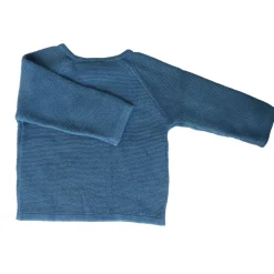 Tricot coton bleu nuit 0-6 mois - Teddy Bear