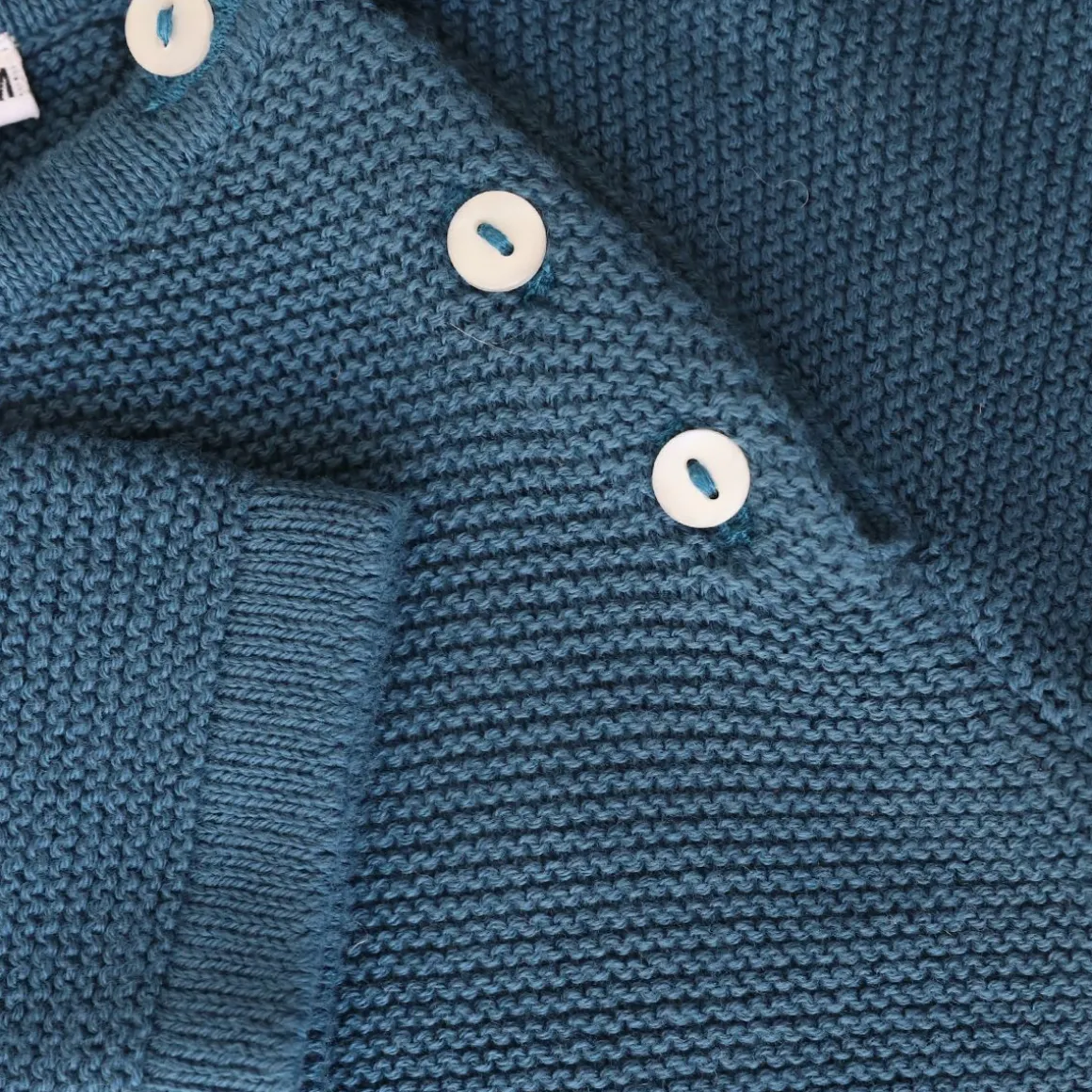 Tricot coton bleu nuit 0-6 mois - Teddy Bear