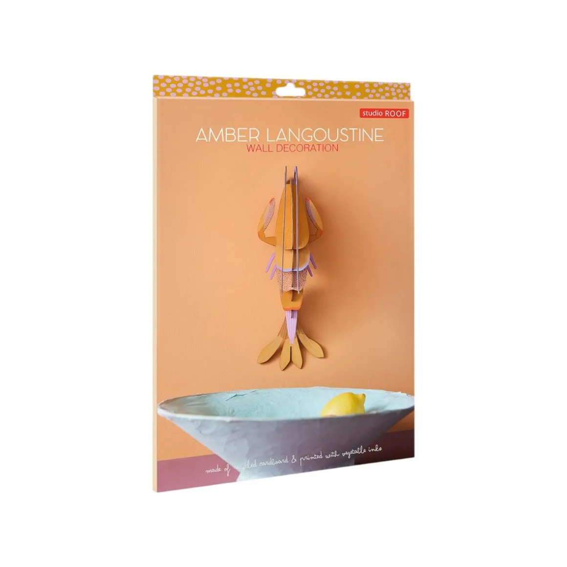Trophée mural à assembler langoustine ambrée